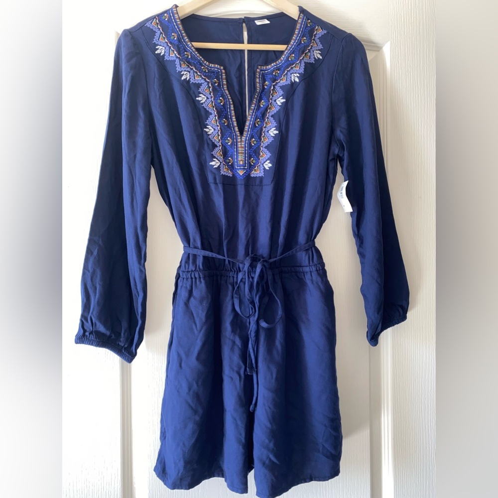 Navy Blue Shorts Romper -Size- M